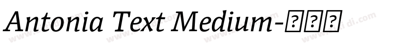 Antonia Text Medium字体转换
